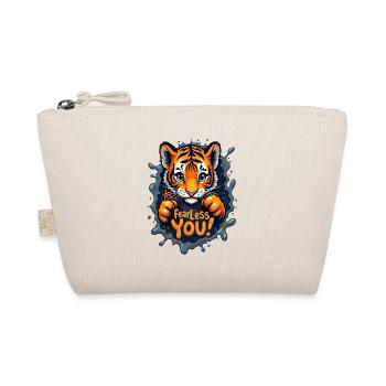 Niedlicher Tiger für Kinder für Kinder - Bio-Täschchen - Natur - Vorne
