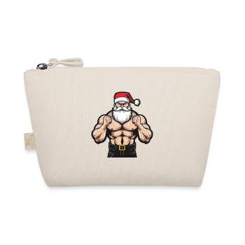Santa Claus Muscles Gym Santa - Organic Pouch - nature - Front