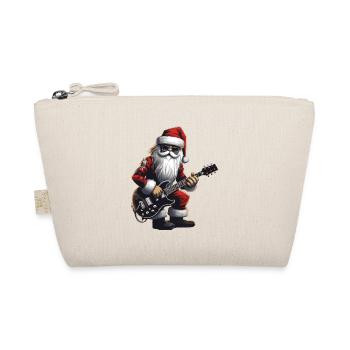 Santa Claus Guitar Santa - Organic Pouch - nature - Front