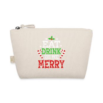 Eat Drink And Be Merry Christmas Spirit - Bio-Täschchen - Natur - Vorne