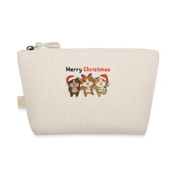 Guinea Pig Christmas Winter Animals - Organic Pouch - nature - Front
