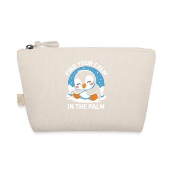 Find Your Peace In Hand With Cute Penguin - Organic Pouch - nature - Front