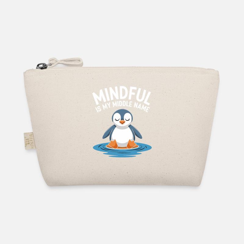 Mindful Penguin Meditation Entspannung - Bio-Täschchen - Natur