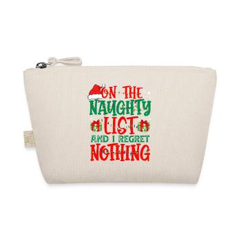 Die ungezogene Liste und ich bereue nichts Lustige Weihnachten - Bio-Täschchen - Natur - Vorne