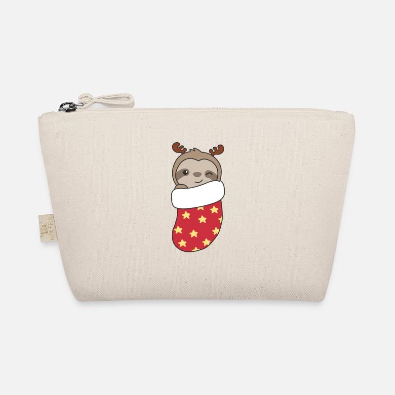 Cute sloths in Christmas sock for Christmas Organic Pouch