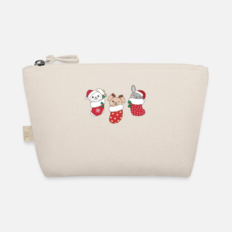 Lapins mignons en chaussette de Noël pour lapin de Noël Trousse biologique