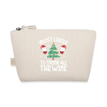 Most Likely To Drink All The Wine Christmas Drinki - Bio-Täschchen - Natur - Vorne