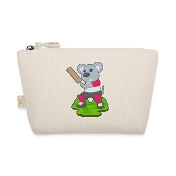 Maus Cricket Cricketschläger - Bio-Täschchen - Natur - Vorne