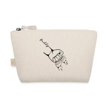 personalisiertes Geschenk für Vater und Sohn - Bio-Täschchen - Natur - Vorne