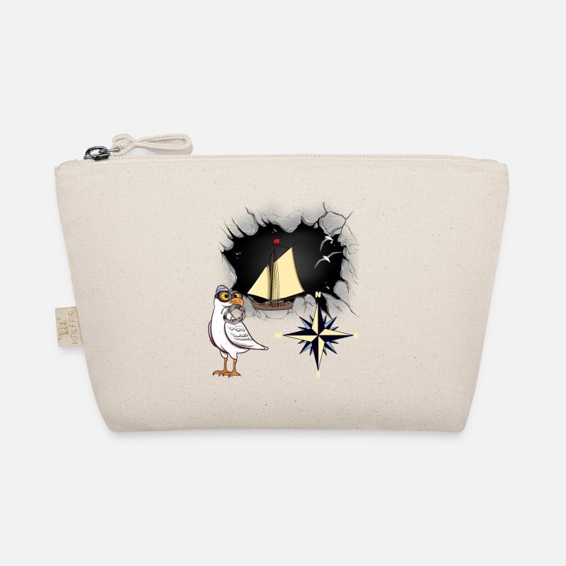 Maritime Seagull Seagulls Compass Ship Ships Organic Pouch
