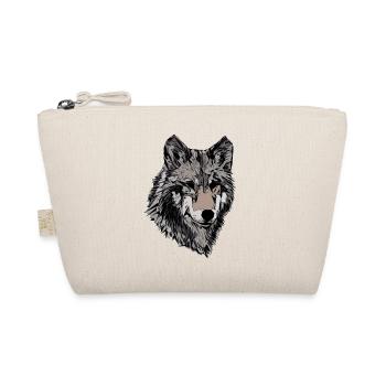 Dog Face Design Pet Head Animal Graphic - Organic Pouch - nature - Front