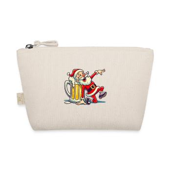 Merry Santa Claus with beer mug - Organic Pouch - nature - Front