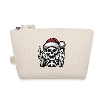 Christmas skull rocks winter - Organic Pouch - nature - Front