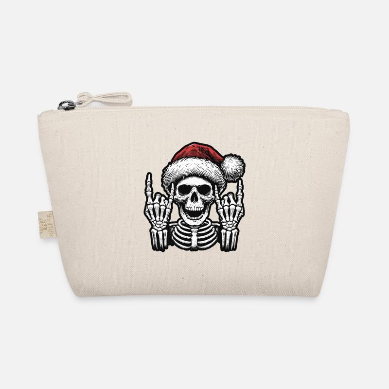 Christmas skull rocks winter Organic Pouch