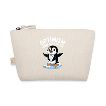 Optimismus Steht Dir Gut Pinguin - Bio-Täschchen - Natur - Vorne