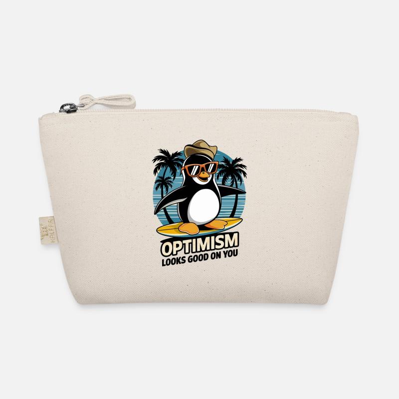 Optimismus Steht Dir Gut Surfen Pinguin Bio-Täschchen