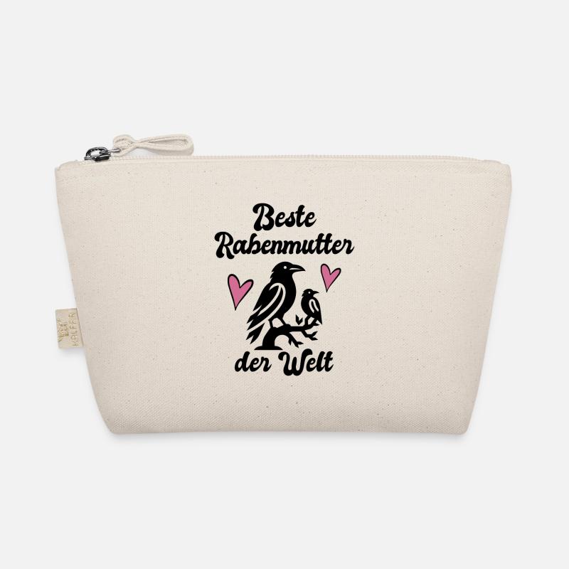 Rabenmutter Mama Geschenk lustig Schwarzer Humor - Bio-Täschchen - Natur