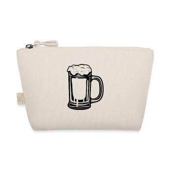 Bier Glas Symbol - Bio-Täschchen - Natur - Vorne