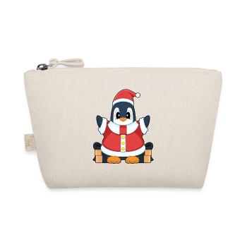 Penguin Christmas Santa Claus - Organic Pouch - nature - Front
