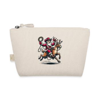 Cowboy Santa Claus Adventure - Organic Pouch - nature - Front