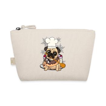 Mops Weihnachten Hunde Hund Christmas Xmas - Bio-Täschchen - Natur - Vorne