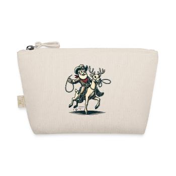 Santa Claus Cowboy Rider Adventure - Organic Pouch - nature - Front