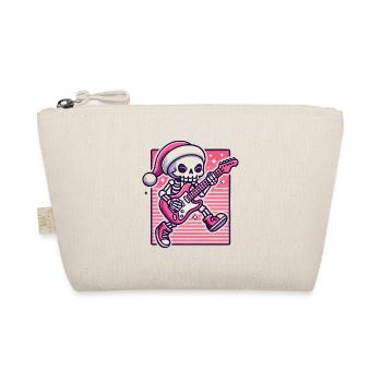 Christmas Skeleton Guitarist Rocks - Organic Pouch - nature - Front