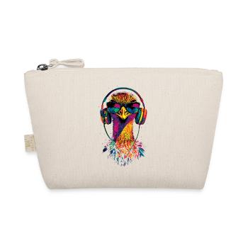 Strauss Bird Headphones Popart Emu Music DJ Strauss - Organic Pouch - nature - Front