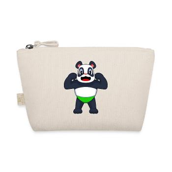Panda Bodybuilder Bodybuilding Sport - Organic Pouch - nature - Front