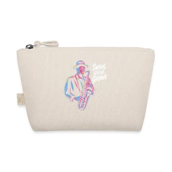 Jazz Musician Swing Into The Groove Saxophone - Organic Pouch - nature - Front