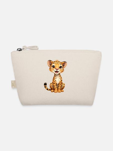 Niedlicher Leopard für Kinder für Kinder - Bio-Täschchen - Natur