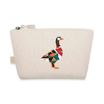 Geometric Farm Animal Graphic Goose - Organic Pouch - nature - Front
