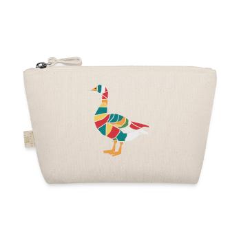 Colorful Geometric Farm Animal Graphic Goose - Organic Pouch - nature - Front