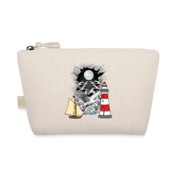 maritime, seagulls, seagull, lighthouse, sailing ship, boat - Organic Pouch - nature - Front