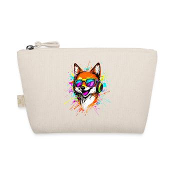 Fox DJ Headphones Colorful Rainbow Music Foxes - Organic Pouch - nature - Front