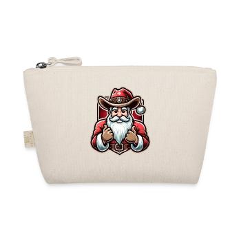 Fröhlicher Cowboy Weihnachtsmann Stilvolles - Bio-Täschchen - Natur - Vorne
