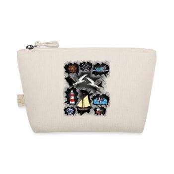 Maritime Cruise Seagulls Lighthouse Ship Captain - Organic Pouch - nature - Front