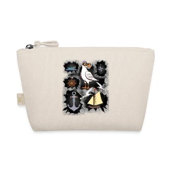 maritime sailor seagull anchor ship boat ahoy - Organic Pouch - nature - Front