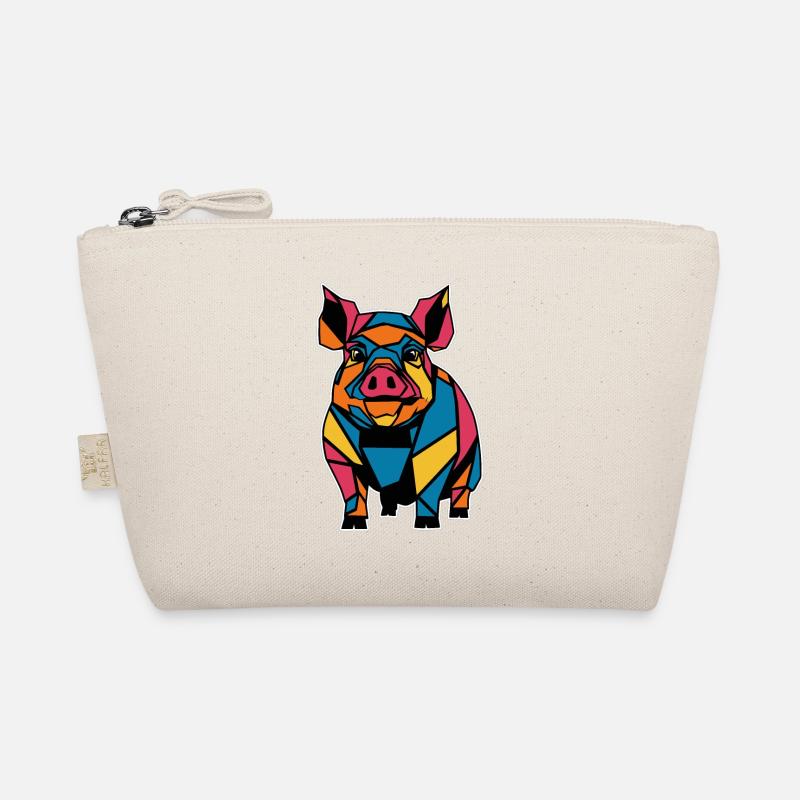 Cochon graphique graphique d’animal de ferme géométrique coloré Trousse biologique