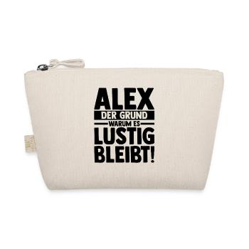 Alexander Alexandra Alexa Alex - Organic Pouch - nature - Front