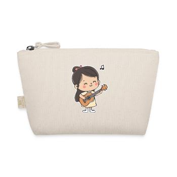 Ukulele Girl Grafik - Bio-Täschchen - Natur - Vorne