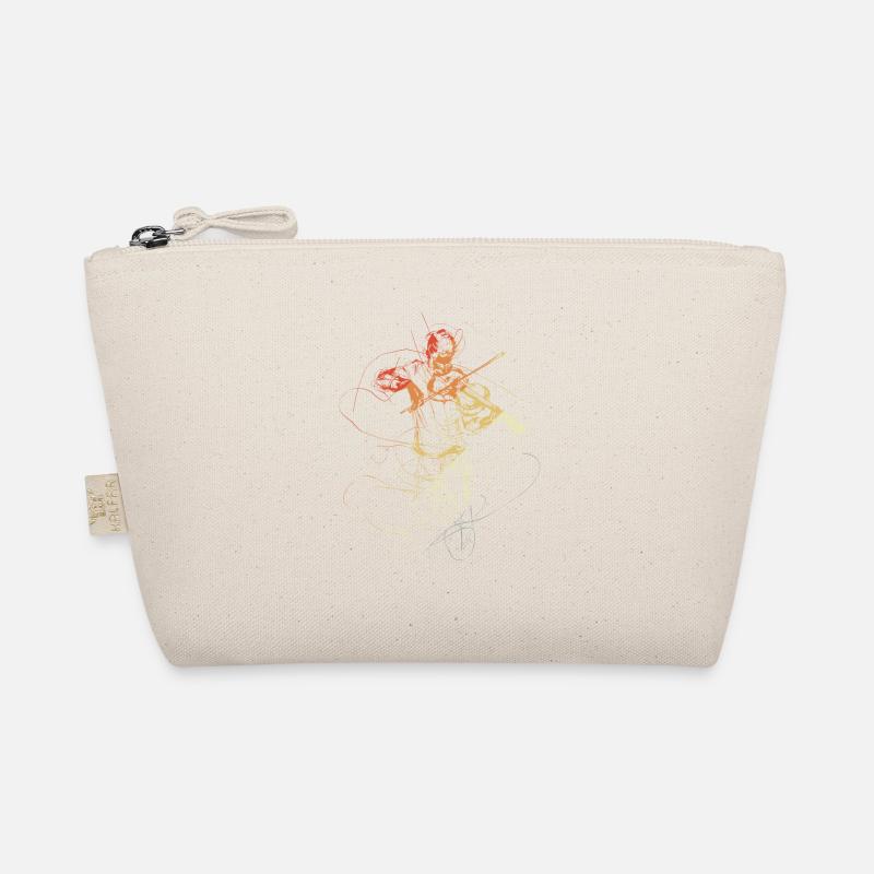 Vintage Violin Player Drawing Organic Pouch