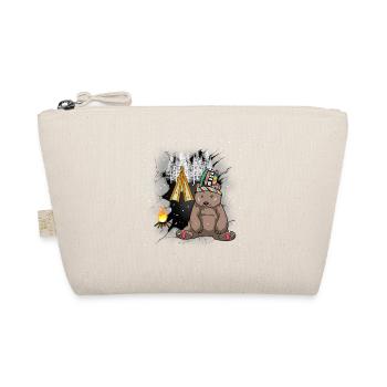 Shaman Bear Teepee Campfire Wild West Bears - Organic Pouch - nature - Front