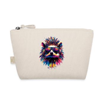 Hedgehog Popart Headphones Sunglasses Colorful Cute Hedgehog - Organic Pouch - nature - Front