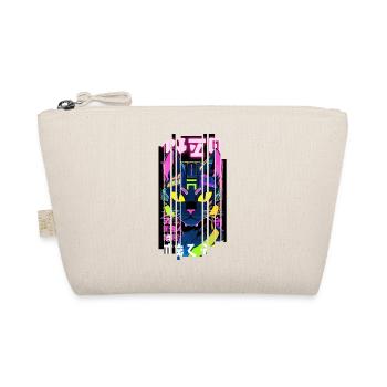 Ver.1 - Cyborg Cat Neon Kanji - Organic Pouch - nature - Front