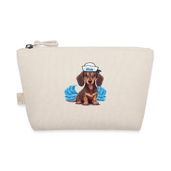 Dackel Hund Hunde Matrose maritim Hund - Bio-Täschchen - Natur - Vorne