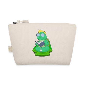 Turtle Nerd Book Glasses - Organic Pouch - nature - Front