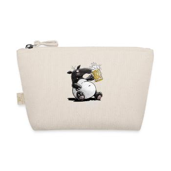Tapir Trinkt Bier Tabier Wortspiel - Bio-Täschchen - Natur - Vorne
