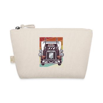 Retro Trucker Truckie Legends Lover Truck Driver - Organic Pouch - nature - Front