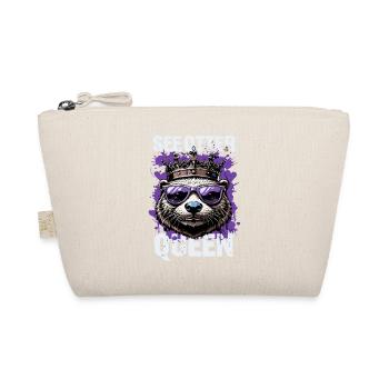 See Otter Queen – Otter with crown and sunglasses - Organic Pouch - nature - Front